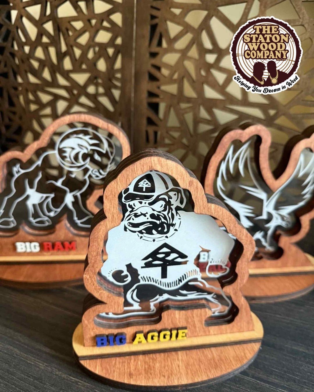 Vintage Big HBCU Standing Plaque