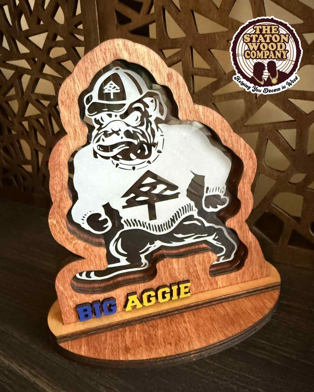 Vintage Big HBCU Standing Plaque