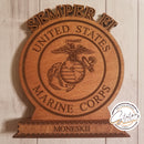 Personalized Military Standing Plaque with box base-2