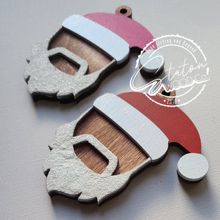 Black Santa Ornaments