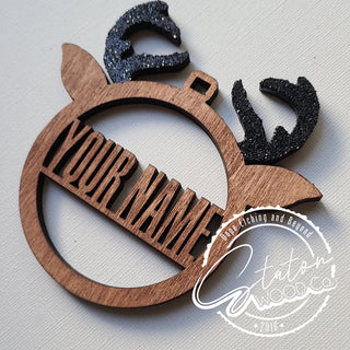 Personalized Reindeer Ornament