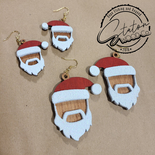 Black Santa Earrings