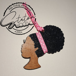 Single Afro Puff Ornament