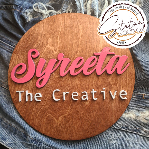 Personalized Round Wall Hanger