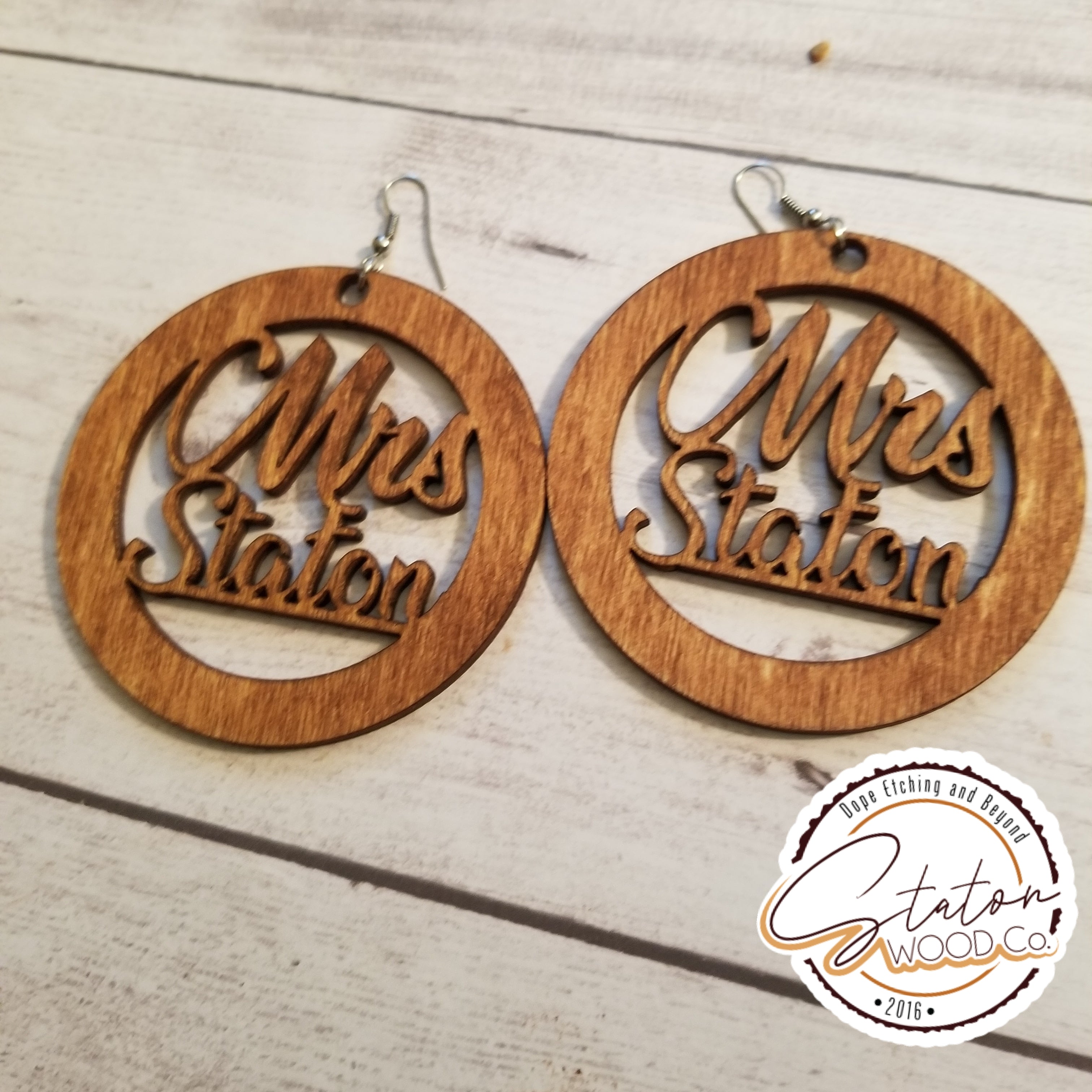 Custom Etched/Cut-out Earrings