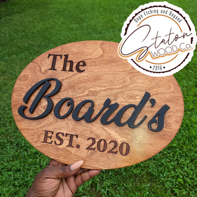 Personalized Family Name Inlay and Year Established