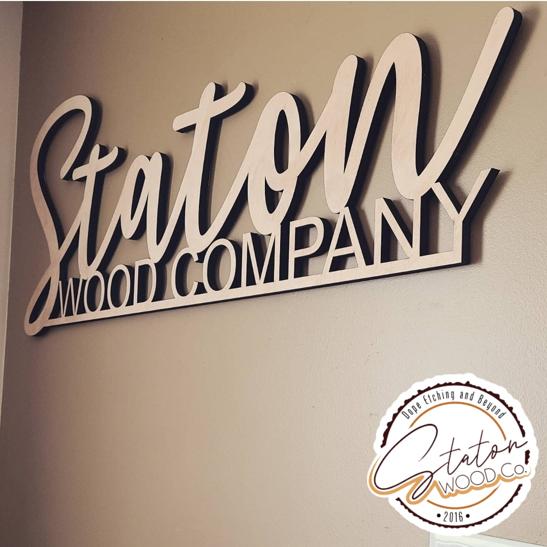 Business Name Cut-out Sign -Personalized