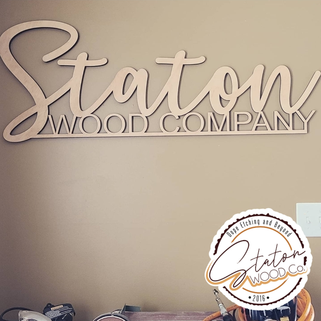 Business Name Cut-out Sign -Personalized