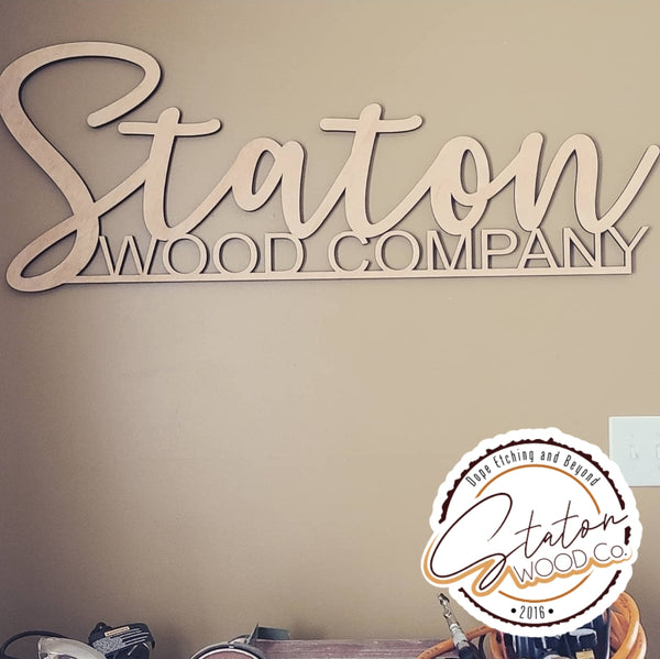 Business Name Cut-out Sign -Personalized