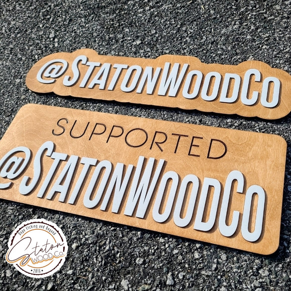 Social Media Handle Photo Prop