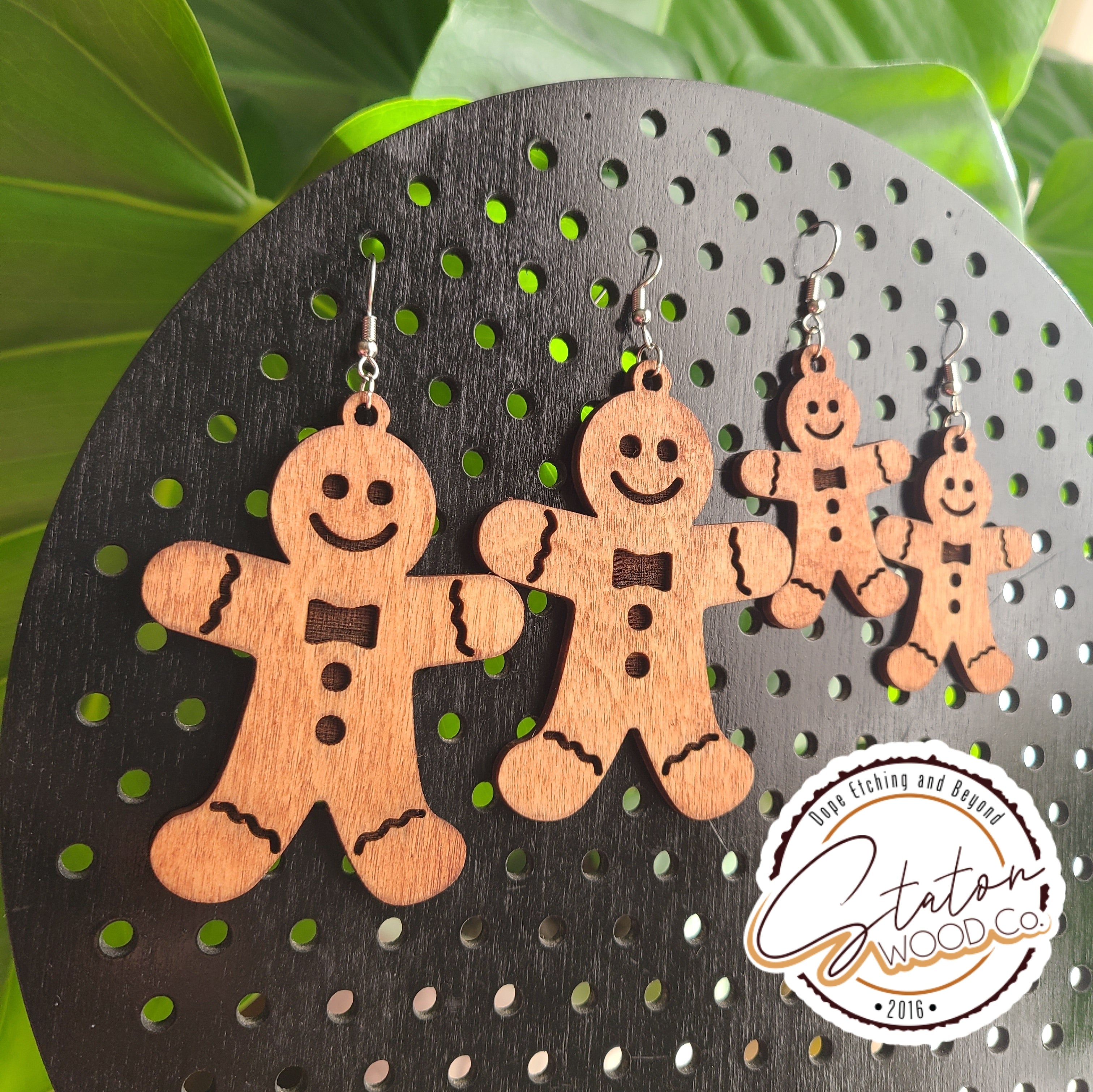 Gingerbread Man Earrings-1