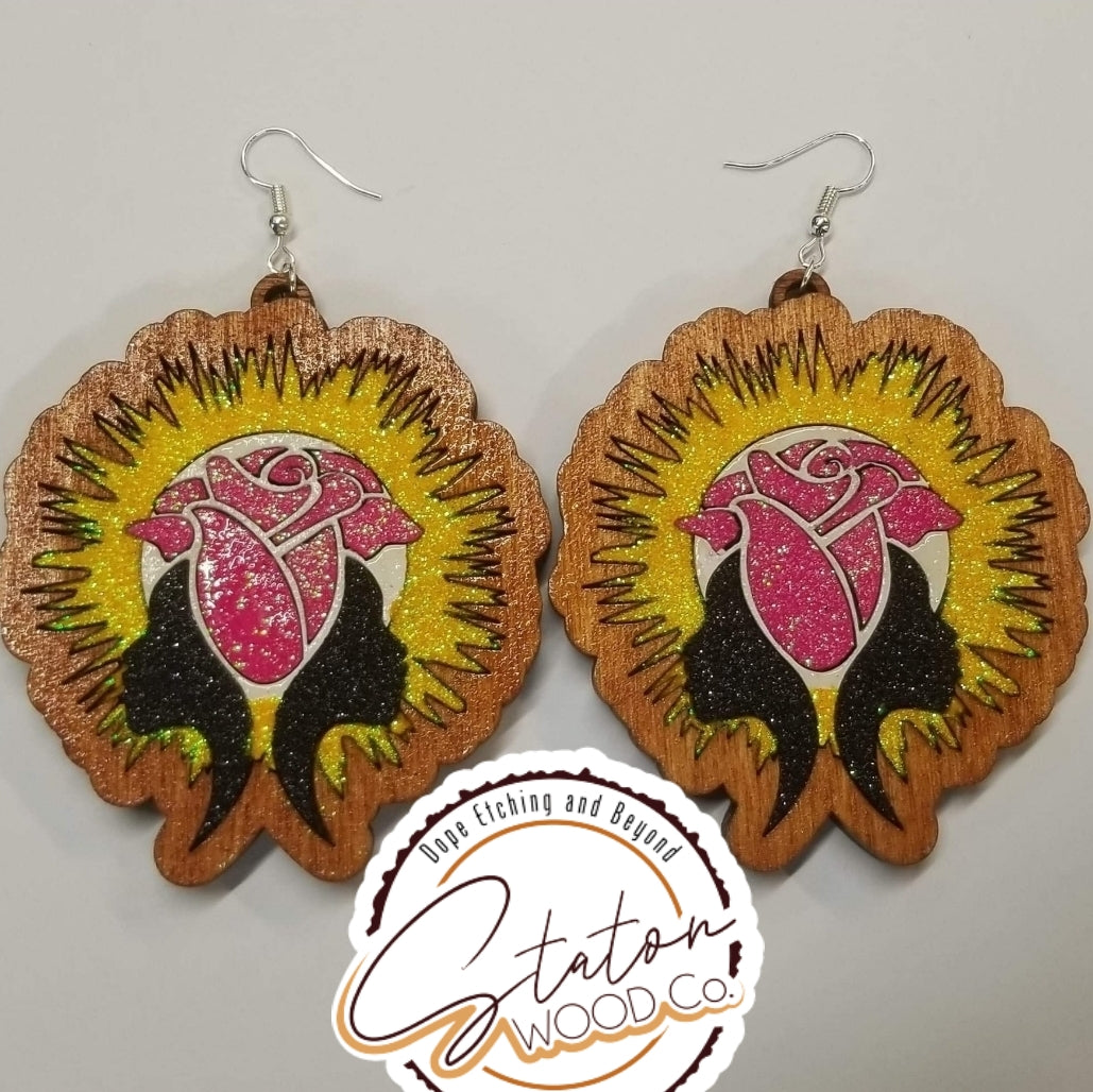 Custom Inlay Earrings