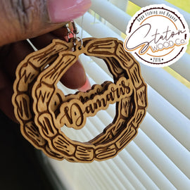 Personalized Bamboo Earrings