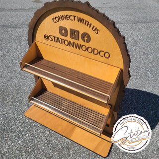 Personalized Product Display Stands with Removeable Bases & Shelves