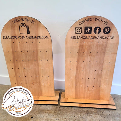 Personalized Product Display Stands with Removeable Pegs & Base