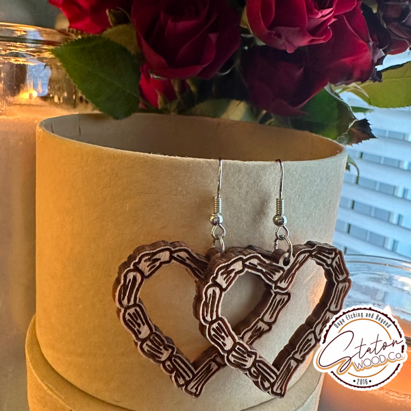 Heart Bamboo Earrings